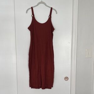 Soft Ribbed Terra Cotta Dress